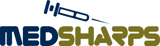 MedSharps logo with syringe design