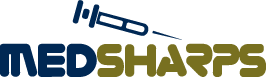 MedSharps logo with syringe graphic