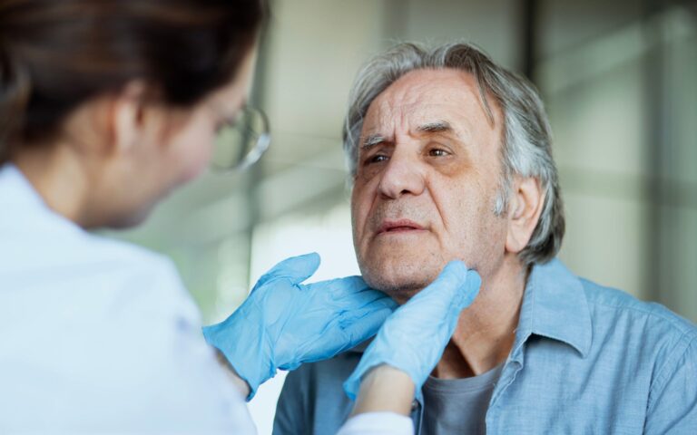 Medical consultation with patient with flu. medical waste disposal